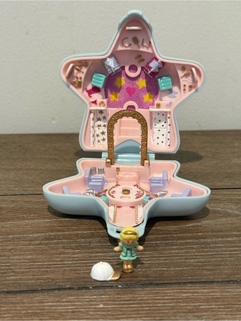 Polly Pocket 1992 Vintage Bluebird Toys Fashion Fun Star Compact Near Complete